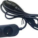 Multiprise spéciale pour onduleurs avec 2 prises FR - extrémité du câble IEC C14