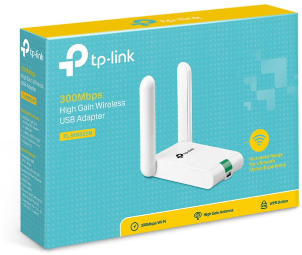 Prix Adaptateur TP-Link TL-WN822N USB Wi-Fi à gain élevé 300 Mbps -  138.00 -  138.00 – Image 2