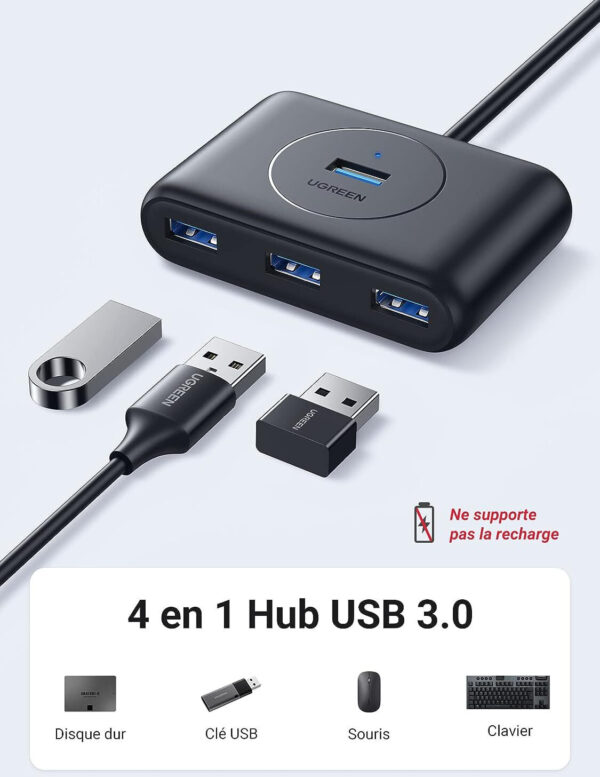 adaptateur ugreen hub usb 30 a 4 usb 30 1m 20291 2