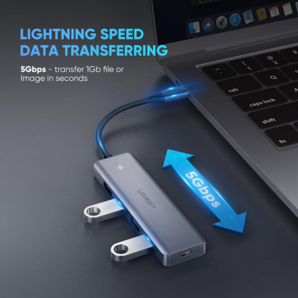 adaptateur ugreen hub usb c a 4 usb 30 70336