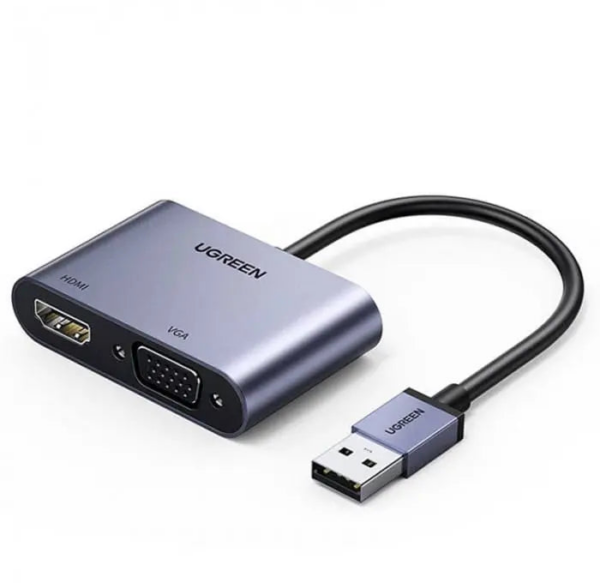 Adaptateur Ugreen USB-A 3.0 Mâle vers HDMI / VGA (20518)