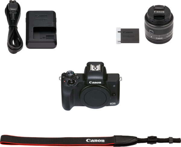 Appareil photo hybride Canon EOS M50 Mark II noir + objectif EF-M 15-45mm f/3.5-6.3 IS STM graphite (4728C007AA) – Image 7