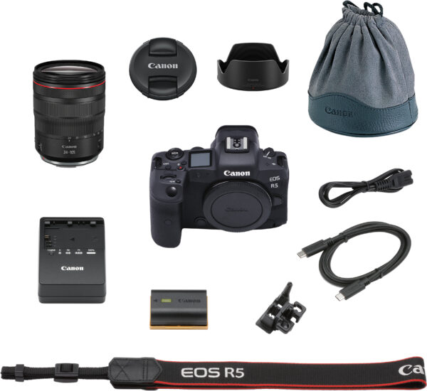 Appareil photo hybride Canon EOS R5 + objectif RF 24-105 mm F4L IS USM (4147C016AA) – Image 5