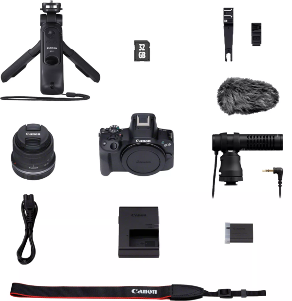 Appareil photo hybride Canon EOS R50 + objectif RF-S 18-45mm F4.5-6.3 IS STM - Kit pour vlogueur (5811C035AA) – Image 10