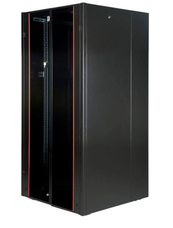 Prix Armoire hyperline Lande 26U 19P 800x800mm avec porte avant en verre à double ouverture (LN-HL26U8080-BL-B) -  5731.00 -  5731.00