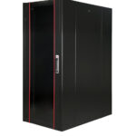 Armoire hyperline Lande 32U 19P 600x600mm avec porte avant en verre à ouverture (LN-HL32U6060-BL-B)