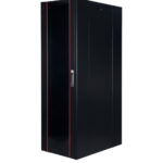 Armoire hyperline Lande 42U 19P 600x800mm avec porte avant en verre à ouverture (LN-HL42U6080-BL-B)