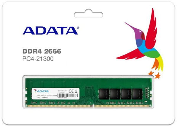 barrette memoire adata ddr4 2666 u dimm 16gb 512mx8 pc bureau ad4u266616g19