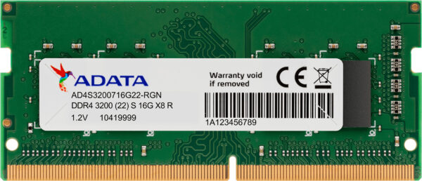 Barrette mémoire ADATA SO-DIMM 8GB DDR4 3200 MHz - PC Portable (AD4S32008G22-RGN) – Image 2