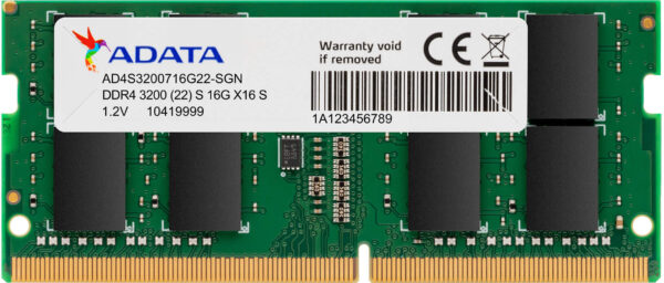 Barrette mémoire ADATA SO-DIMM 8GB DDR4 3200 MHz - PC Portable (AD4S32008G22-RGN)