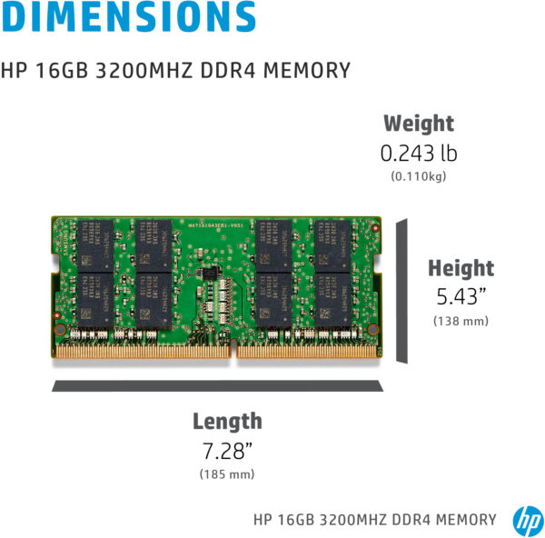 Barrette mémoire HP SO-DIMM 8GB DDR4 3200 MHz - PC Portable (286H8AA) – Image 2