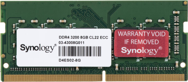Barrette mémoire Synology SO-DIMM 8GB DDR4 ECC - Serveur Nas (D4ES02-8G)