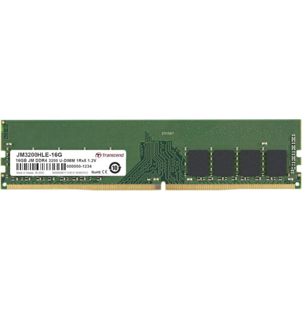 Prix Barrette mémoire Transcend U-DIMM 16GB DDR4-3200 MHz - Pc Bureau (JM3200HLE-16G) -  - 
