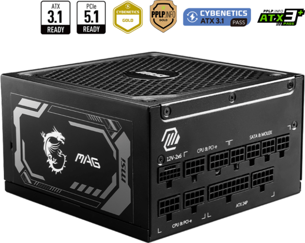 Bloc alimentation MSI MAG A1000GL PCIE5 (306-7ZP9B11-CE0)