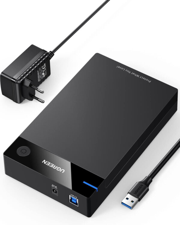 Boitier externe Ugreen USB 3.0 SATA 2.5 et 3.5 HDD/SSD (50422)
