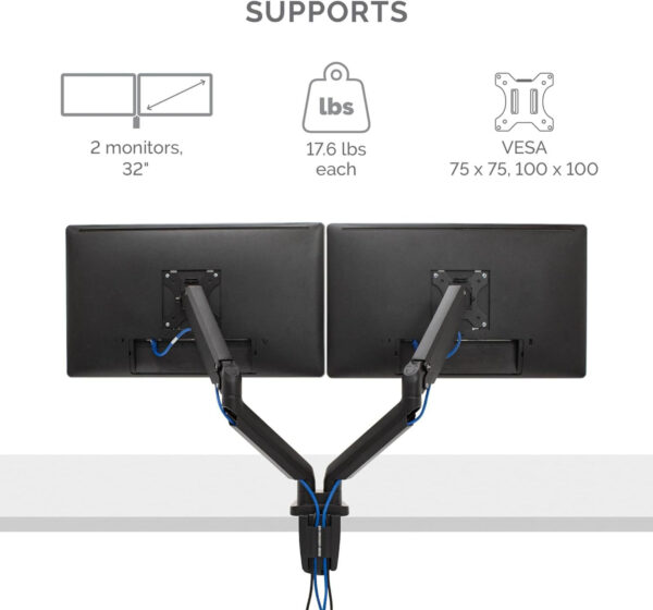 Prix Bras porte-écrans double Horizontal Fellowes Platinum Series - Noir (8042501) -  1980.00 -  1980.00 – Image 5