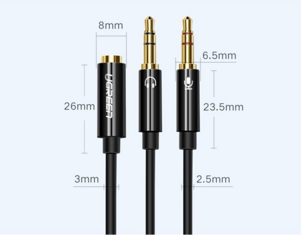 Câble Aux Ugreen 3,5 mm mâle à 3,5 mm femelle (20898) – Image 3