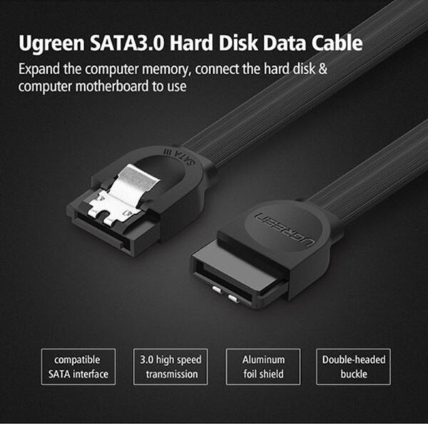 Câble data Ugreen SATA III - 0.5 mètre (30796) – Image 3