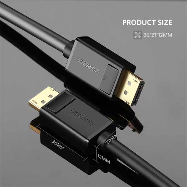 Câble Ugreen DisplayPort 1.2 Mâle vers Mâle - 1 mètre (10244) – Image 4