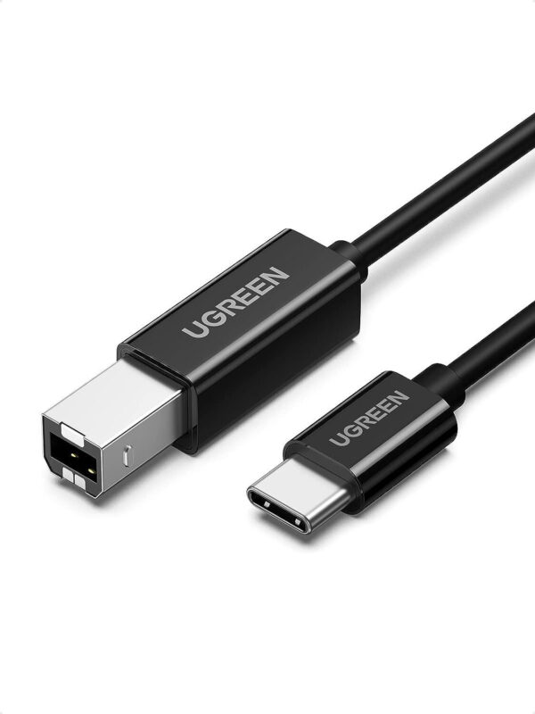 cable ugreen imprimante usb c vers usb b male noir 2m 50446