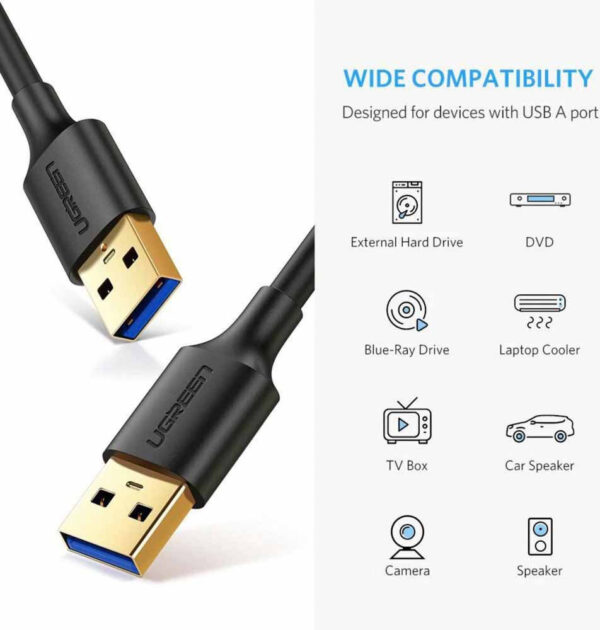 Câble Ugreen USB 3.0 - 1 mètre (10370) – Image 2