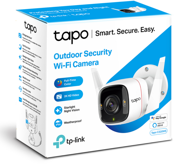 Caméra de vidéosurveillance WiFi TP-Link TAPO C320WS Outdoor 4MP - Pour l'extérieur (TAPOC320WS) – Image 4