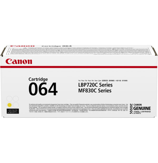 Prix Canon 064 Cartouche de toner 1 pièce(s) Original Jaune (4931C001AA) -  3710.00 -  3710.00