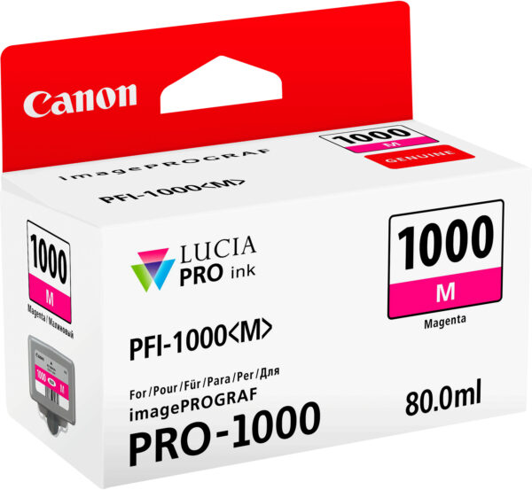 Canon PFI-1000M Magenta - Cartouche d'encre Canon d'origine (0548C001AA) – Image 2