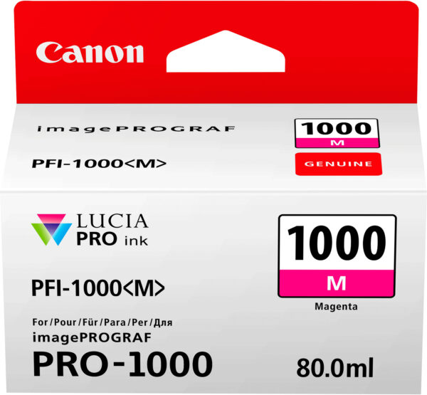 Canon PFI-1000M Magenta - Cartouche d'encre Canon d'origine (0548C001AA)