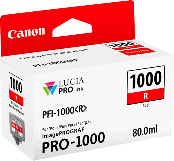 Canon PFI-1000R Rouge - Cartouche d'encre Canon d'origine (0554C001AA) – Image 2