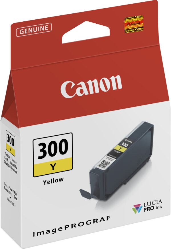 Canon PFI-300Y Jaune - Cartouche d'encre Canon d'origine (4196C001AA)