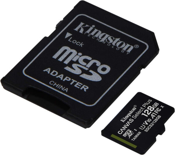 Carte mémoire Kingston Canvas Select Plus 128 Go MicroSDXC UHS-I Classe 10 (SDCS2/128GB) – Image 2
