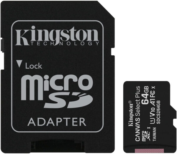 Carte mémoire Kingston Canvas Select Plus 64 Go MicroSDXC UHS-I Classe 10 (SDCS2/64GB) – Image 2
