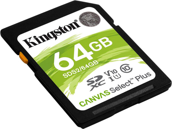 Carte mémoire Kingston Canvas Select Plus 64 Go SDXC UHS-I Classe 10 (SDS2/64GB) – Image 3