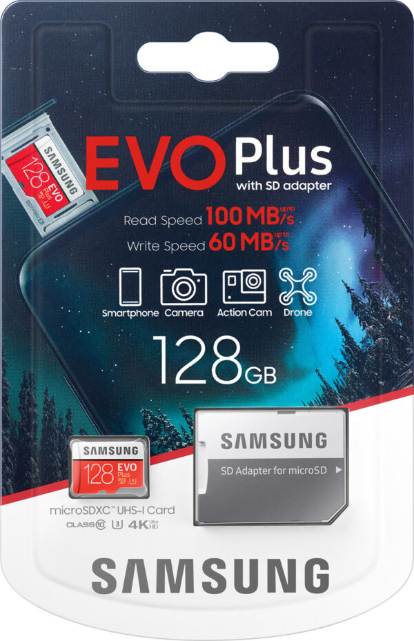 Prix Carte mémoire Samsung Evo Plus -128GB - microSDXC Avec adaptateur (MB-MC128HA_EU) -  - 