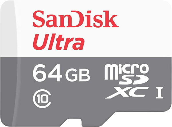 Carte Mémoire SanDisk Ultra 64 Go microSDXC™ UHS-I (SDSQUNR-064G-GN3MN)