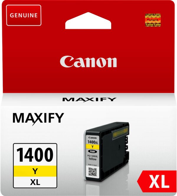Canon PGI-1400XL Y Jaune - Cartouche d'encre grande capacité Canon d'origine (9204B001AA) – Image 3