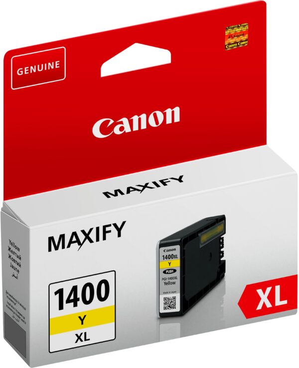 Canon PGI-1400XL Y Jaune - Cartouche d'encre grande capacité Canon d'origine (9204B001AA)