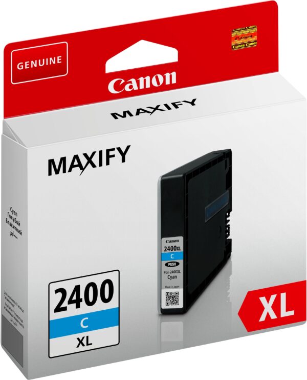 Canon PGI-2400XL C Cyan - Cartouche d'encre grande capacité Canon d'origine (9274B001AA)