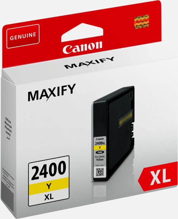 Canon PGI-2400XL Y Jaune - Cartouche d'encre grande capacité Canon d'origine (9276B001AA)