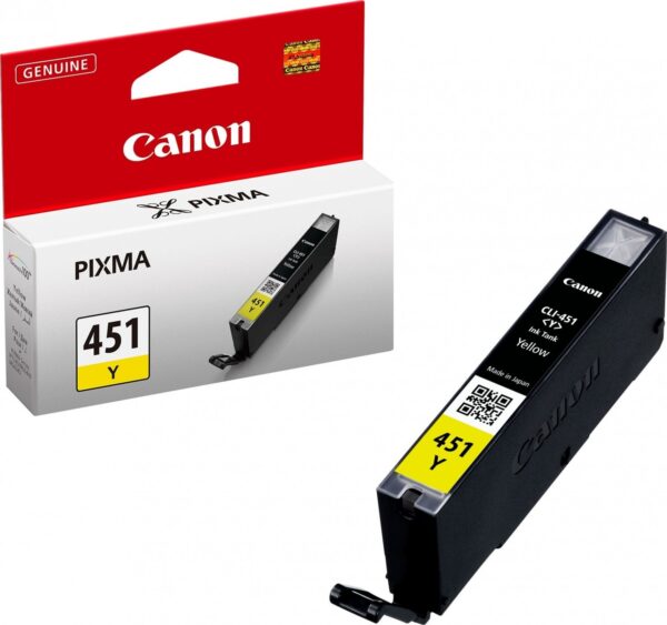 Canon CLI-451Y Jaune - Cartouche d'encre Canon d'origine (6526B001AA) – Image 2