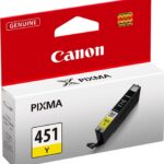 Canon CLI-451Y Jaune - Cartouche d'encre Canon d'origine (6526B001AA)