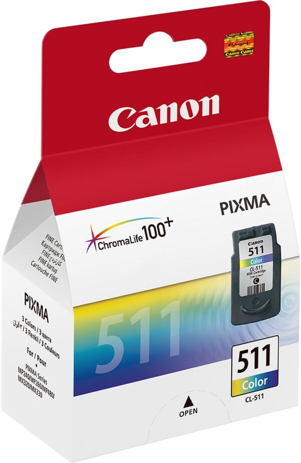 Canon CL-511 Couleurs - Cartouche d'encre Canon d'origine (2972B007AA) – Image 2