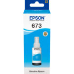 Epson 673 C (T6732) Cyan - Bouteille d'encre Epson d'origine (C13T67324A)