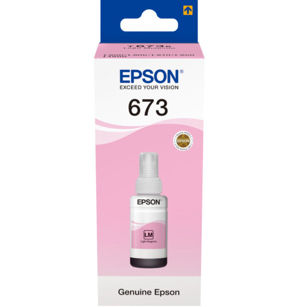 Epson 673 LM (T6736) Magenta Clair - Bouteille d'encre Epson d'origine (C13T67364A)