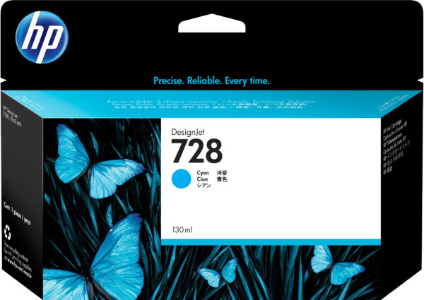 HP 728 Cyan - Cartouche d'encre HP d'origine (F9J67A)