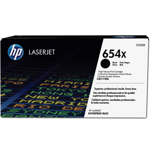 Prix HP 654X Noir (CF330X) - Toner grande capacité HP LaserJet d'origine -  5612.00 -  5612.00