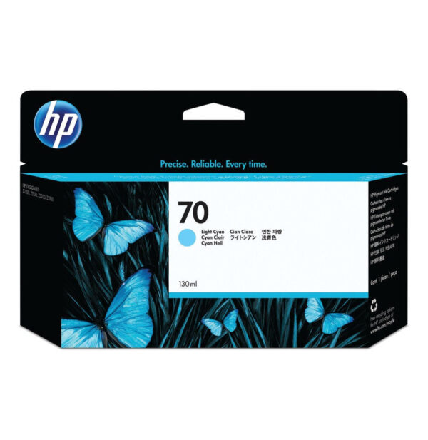 Prix HP 70 Cyan clair - Cartouche d'encre HP d'origine (C9390A) -  1956.00 -  1956.00