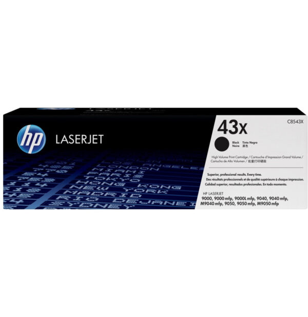 Prix HP 43X Noir (C8543X) - Toner grande capacité HP LaserJet d'origine -  7200.00 -  7200.00