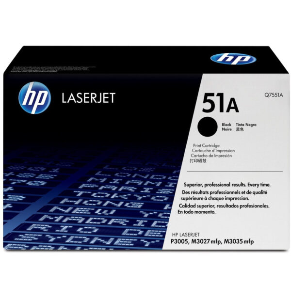 Prix HP 51A Noir (Q7551A) - Toner HP LaserJet d'origine -  3264.00 -  3264.00